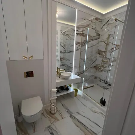 Elegancki 60 M2 W Centrum Miasta, Balkon, Parking Bezplatny Апартаменты *